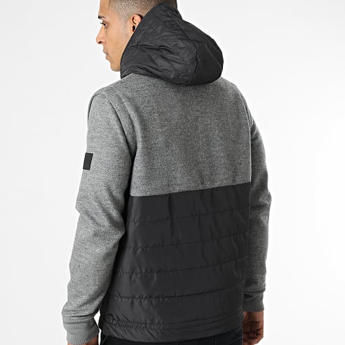 Veste Zippée Capuche 50458176 Gris Chiné Noir