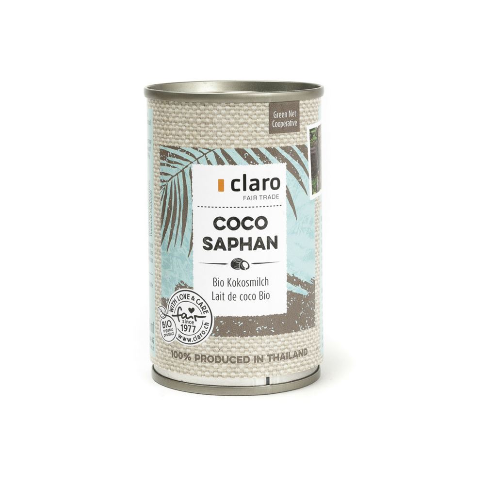 CLARO Coco Saphan Kokosmilch<br>160 ml, Dose, Bio