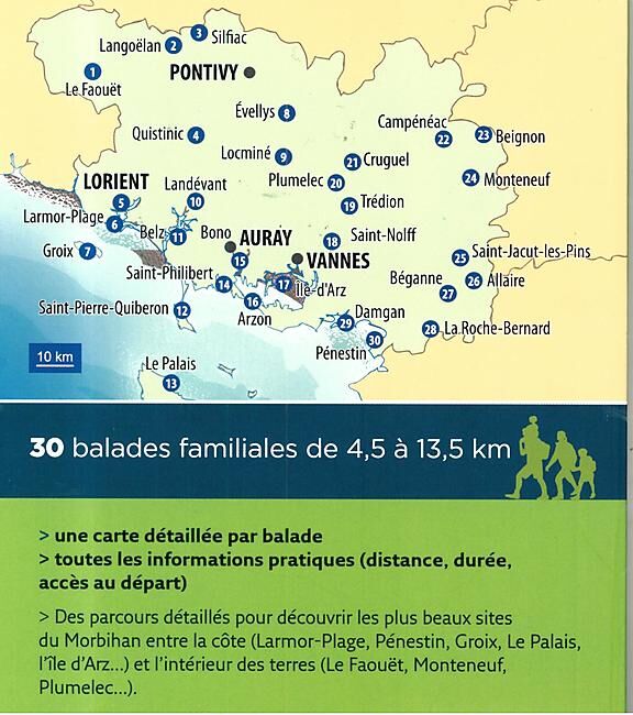 OUEST FRANCE - LE MORBIHAN 30 BALADES