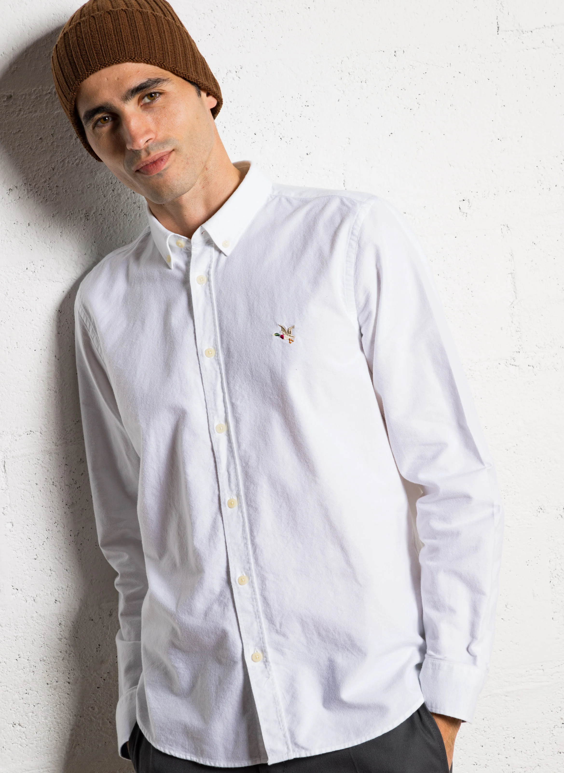 OXFORD 2 TOGS - Chemise droite à col classique en coton| Blanc