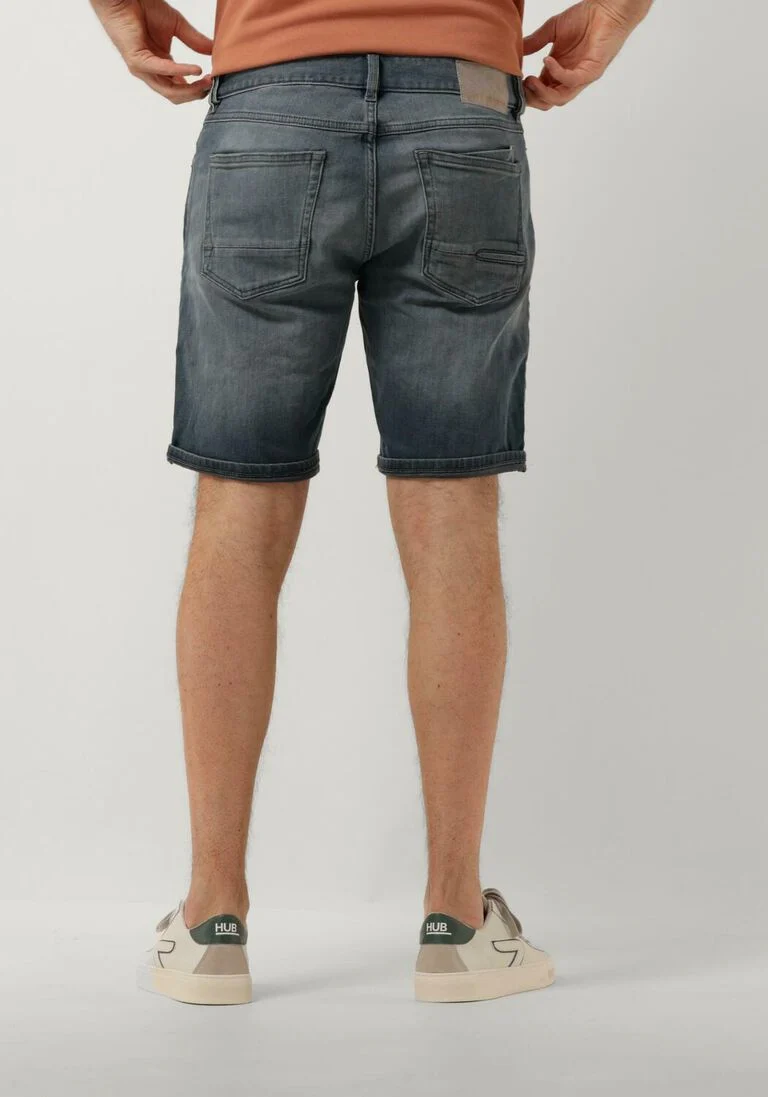 CAST IRON donkergrijze cast iron shorts shiftback shorts true blue grey