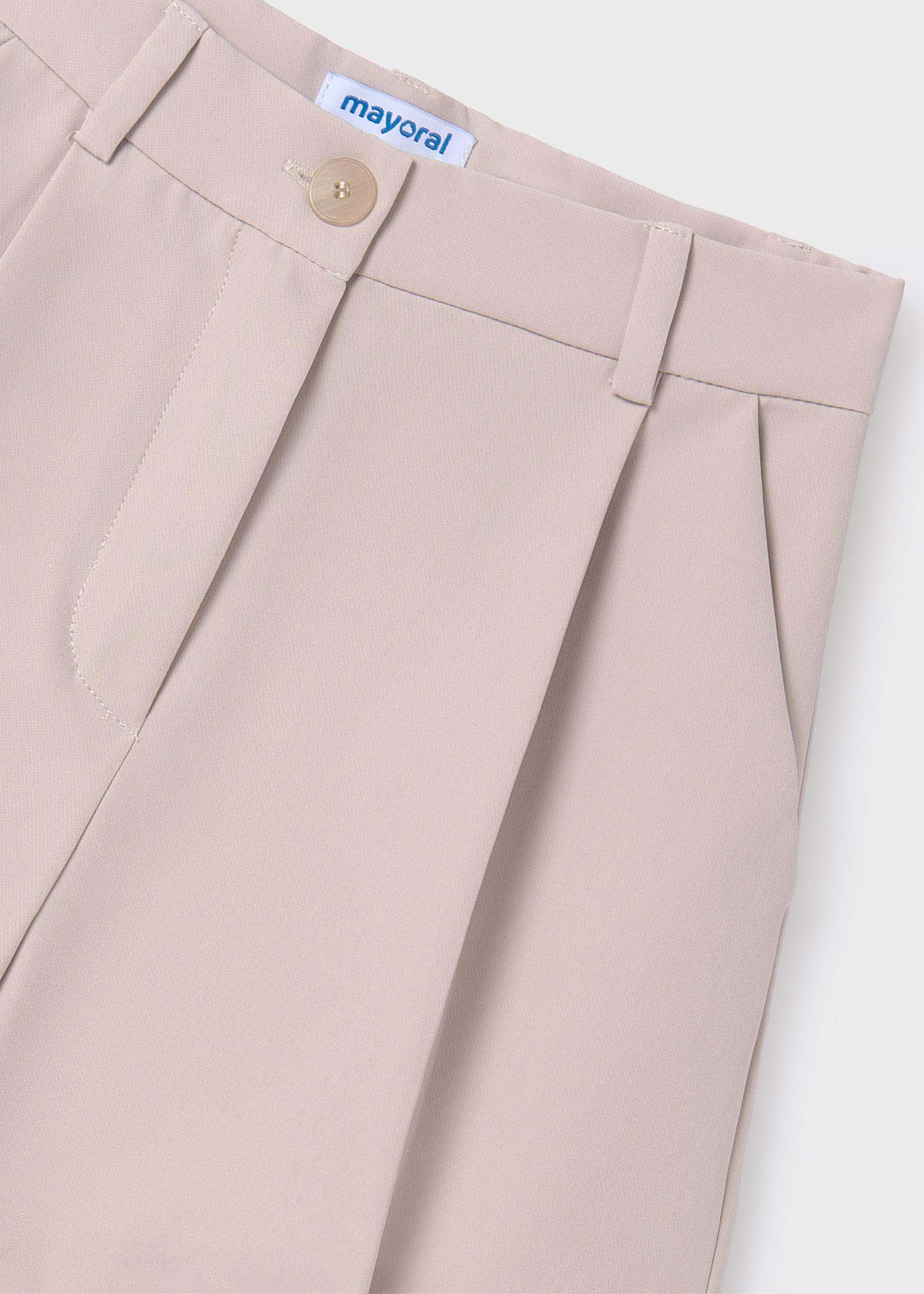 Calças infantis em crepe de poliéster reciclado