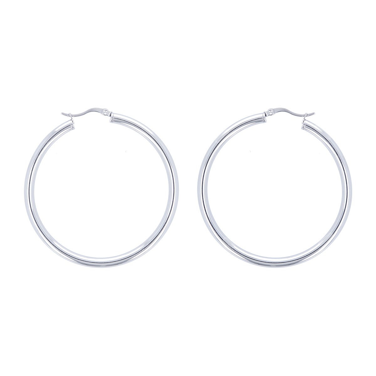 Boucles d'oreilles créoles acier 50MM