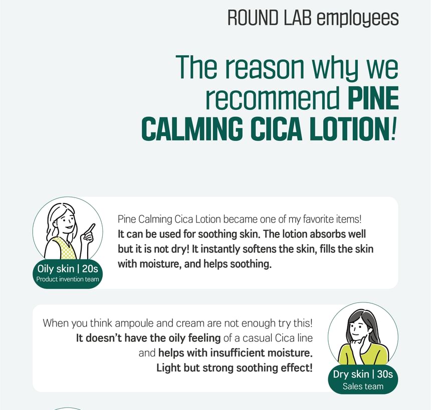 ROUND LAB - Kalmerende Cica Lotion met pijnboompitten