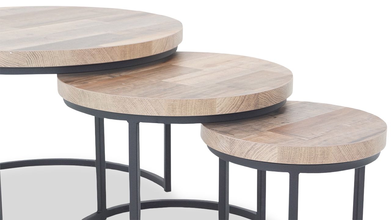 Salontafel set Peetz - Hugo ⌀75  x H51 cm