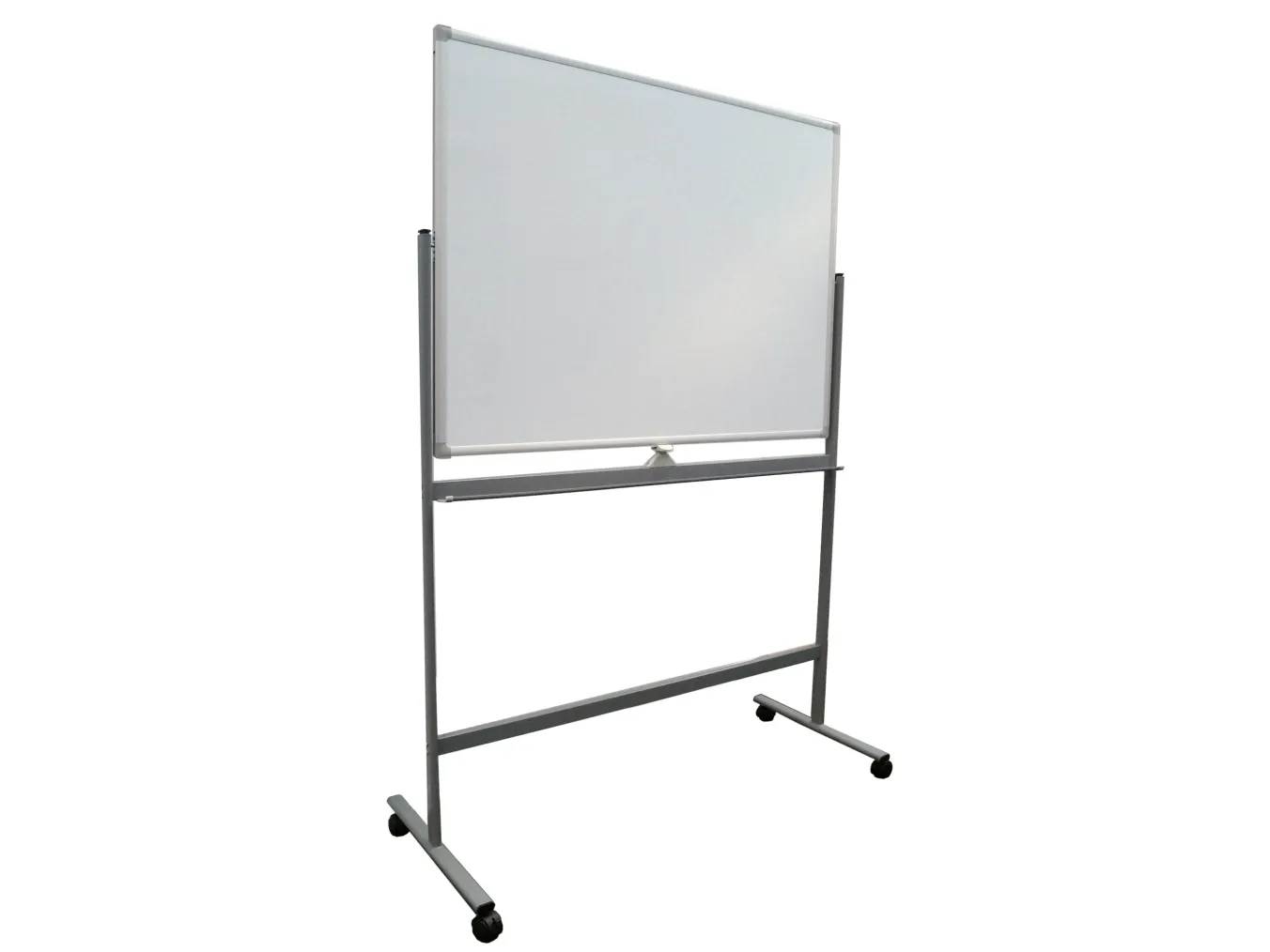 Mobil Whiteboard 1200x900 mm grå stel med hjul