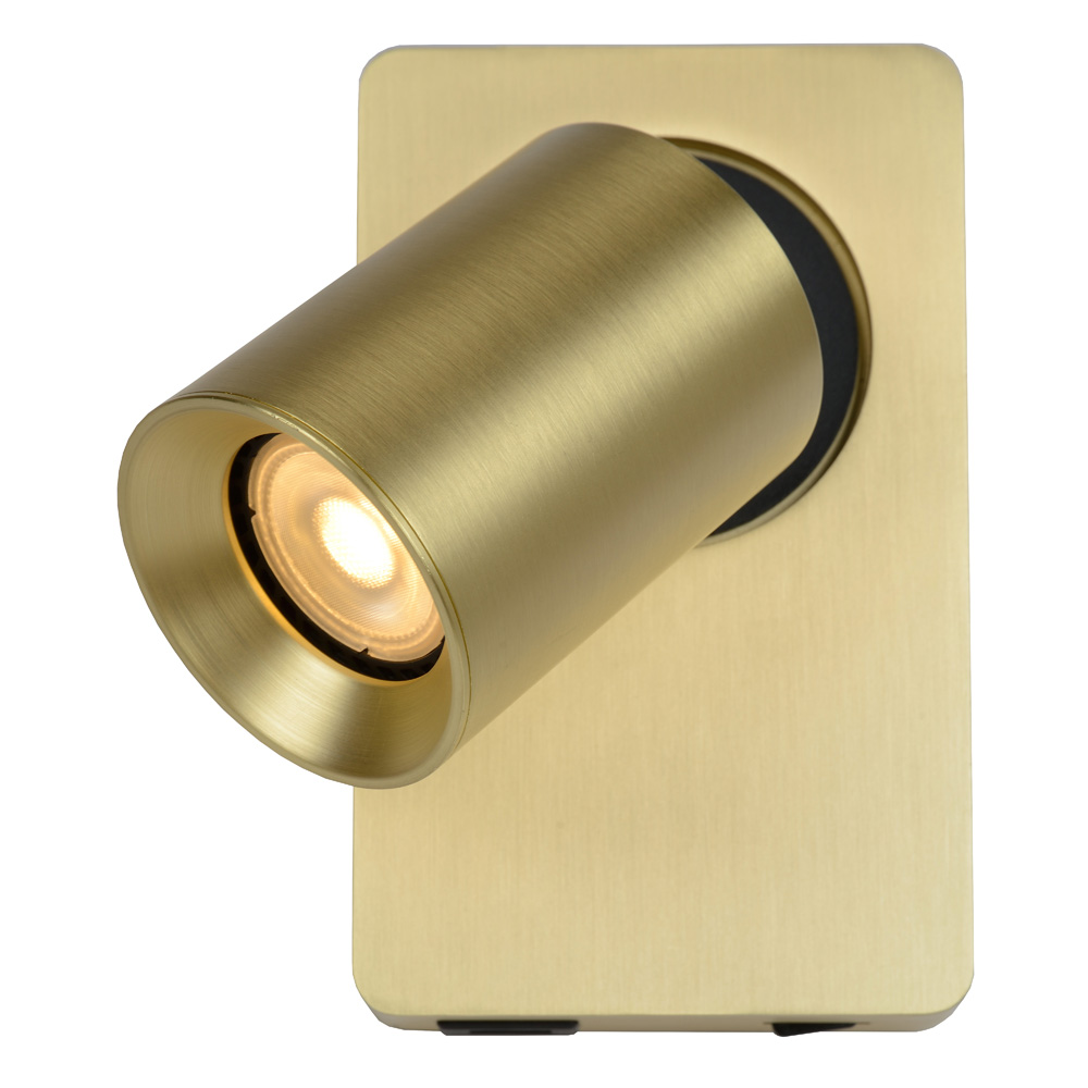 Lucide Nigel wandlamp 1x 5W goud mat