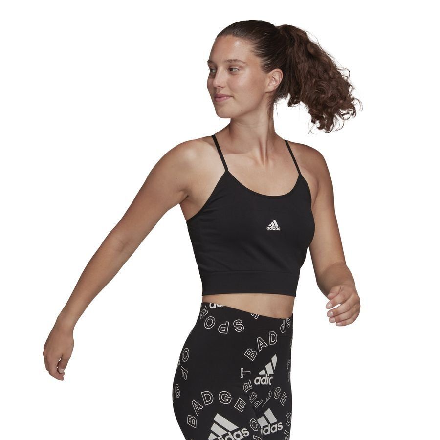 adidas Crop Top Seamless - Noir/Blanc Femme