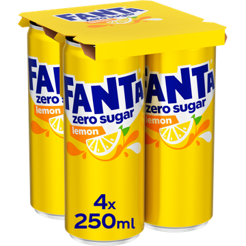 Fanta Lemon zero sugar 4 x 250 ml