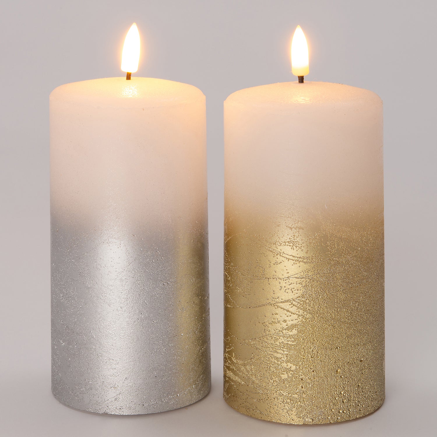 Intratuin LED stompkaars Duo zilver D 7,5 H 15 cm