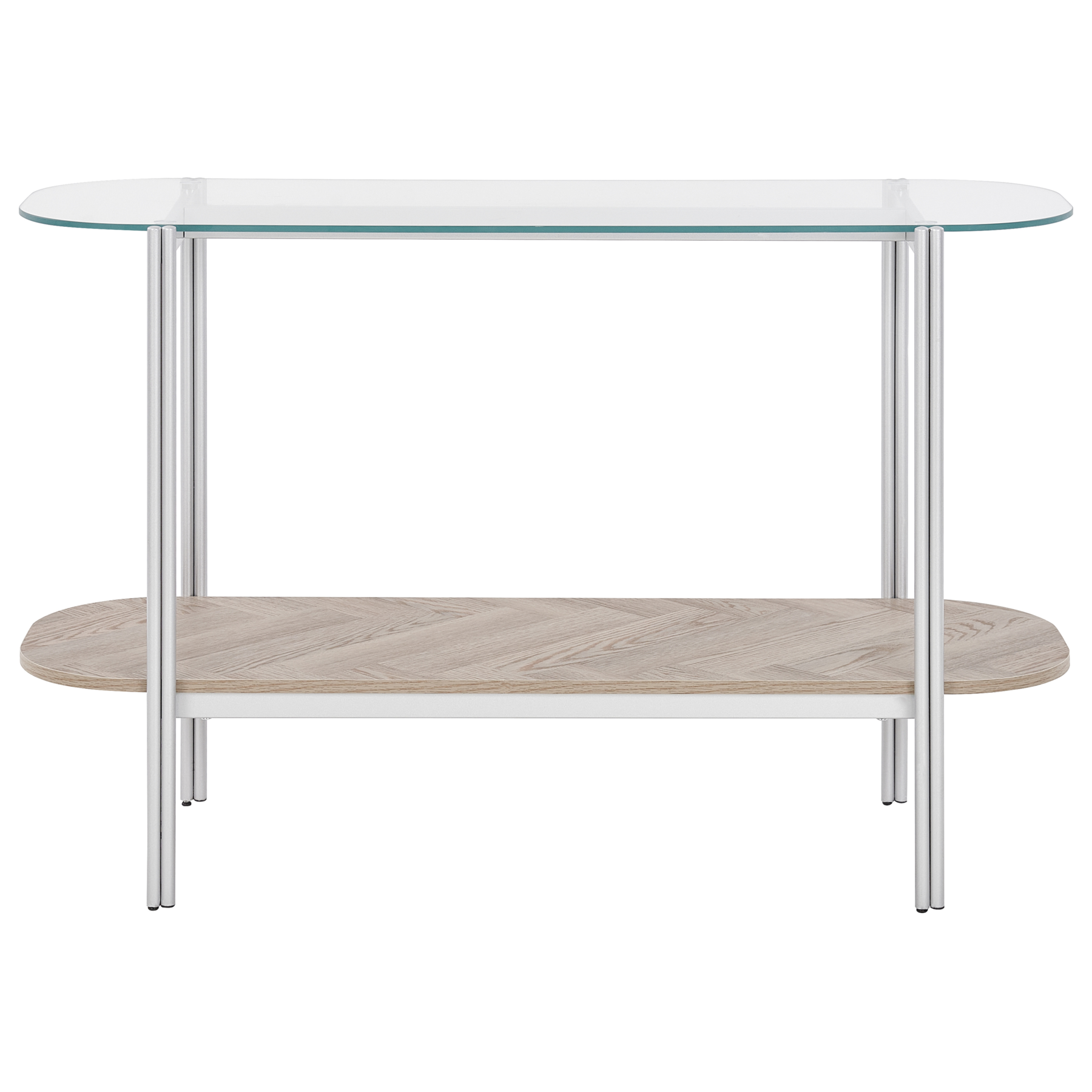 Beliani - LOVELL - Sidetable - Lichtbruin|Zilver - Hout
