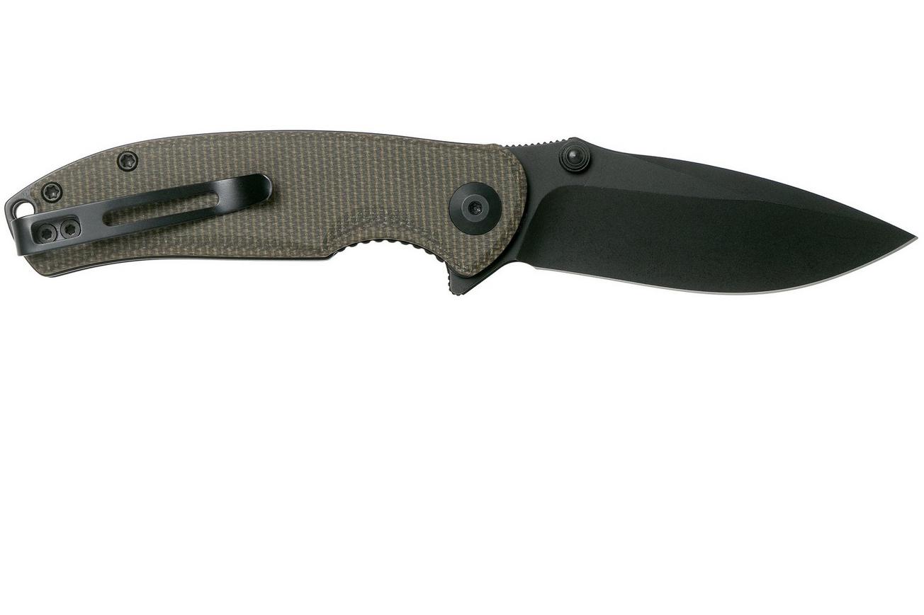 Civivi Pintail C2020C Black, Dark Green Micarta zakmes