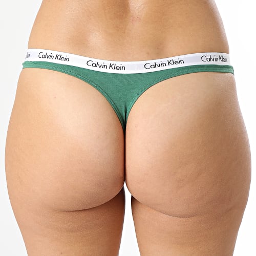 Lot De 3 Strings Femme QD3587E Blanc Beige Vert