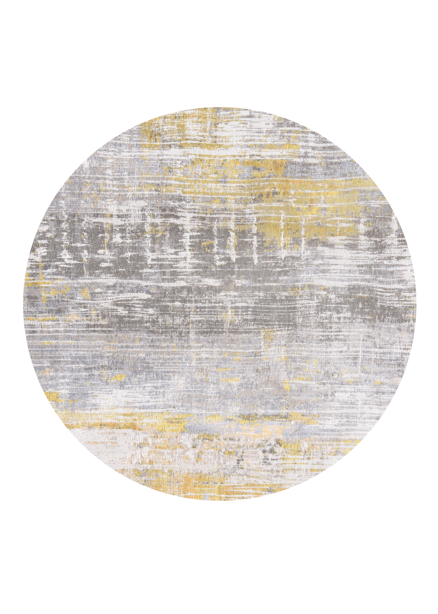 Ecorugs vloerkleed Streaks geel ∅ 140 cm