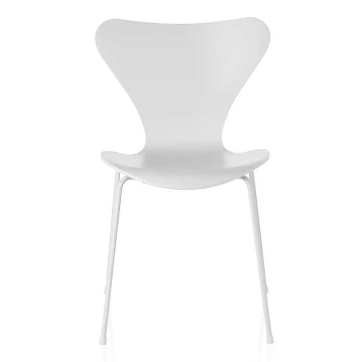 Fritz Hansen - Serie 7 Stuhl, Monochrom, weiss / Esche weiss lackiert