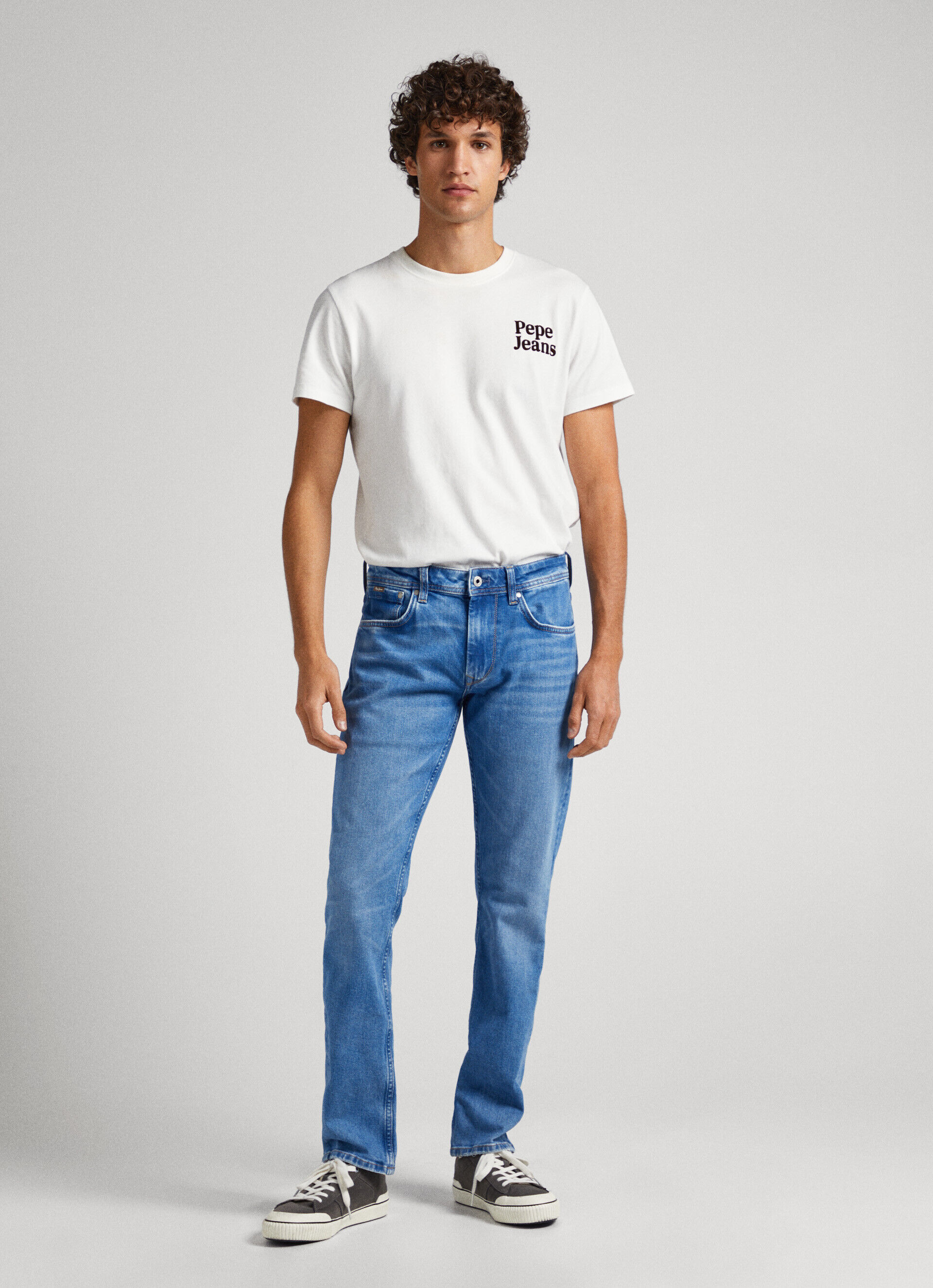 Calça jeans CASH FIT com cintura regular - jeans
