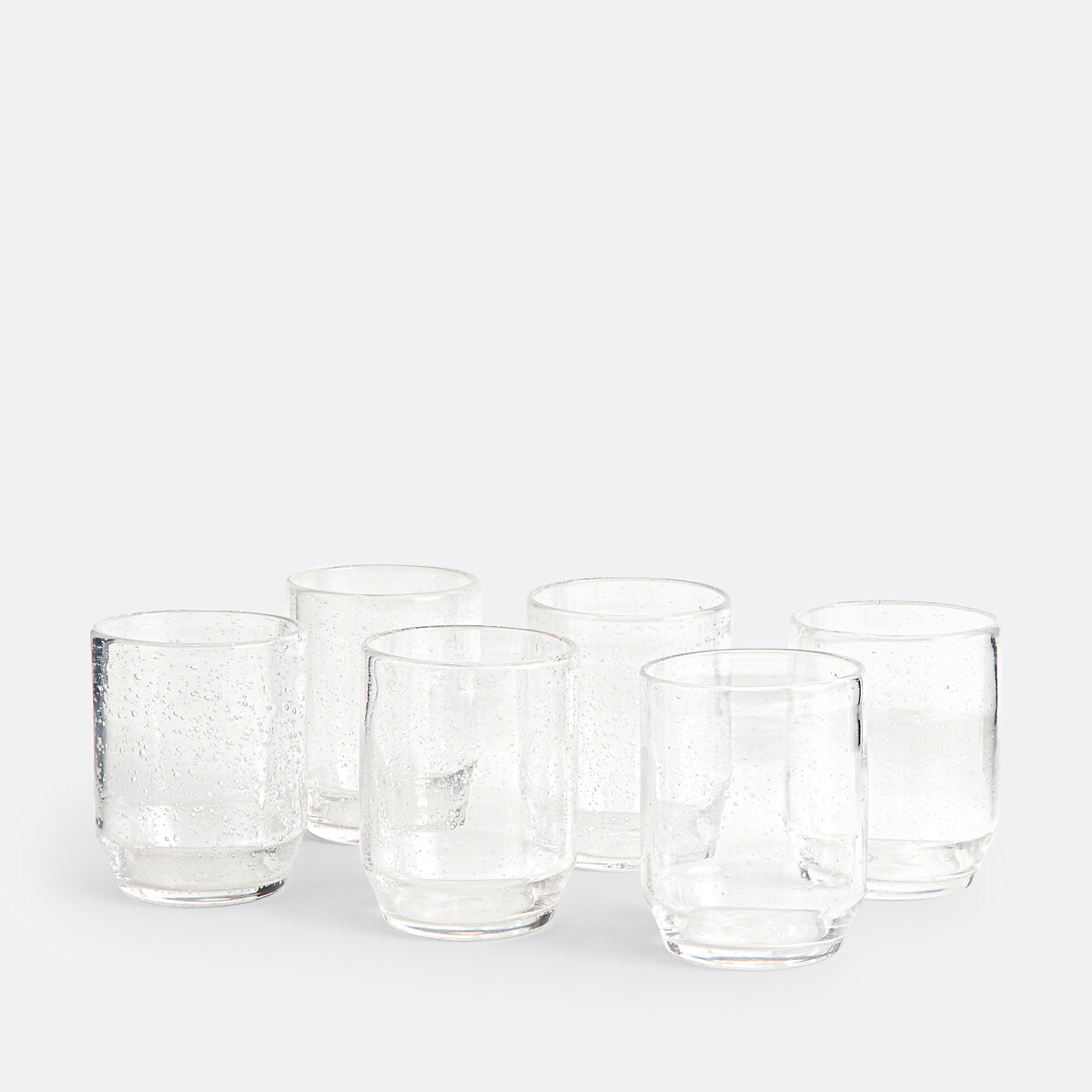 LA REDOUTE INTERIEURS<br>Conjunto de 6 copos de vidro com bolhas, Faraji