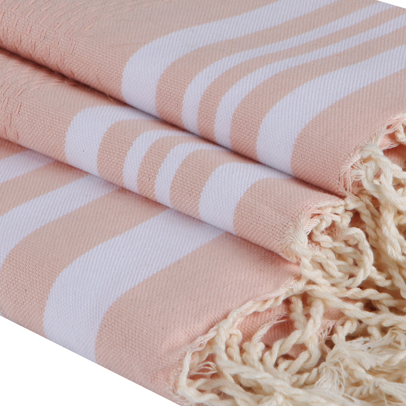 Febronie Foutas de bain Hamptons 3 pièces rose - 100x200 cm