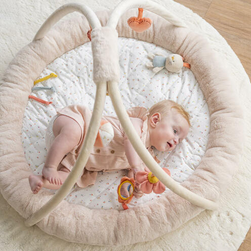 Tapis pouf d'éveil avec arches beige - NATTOU