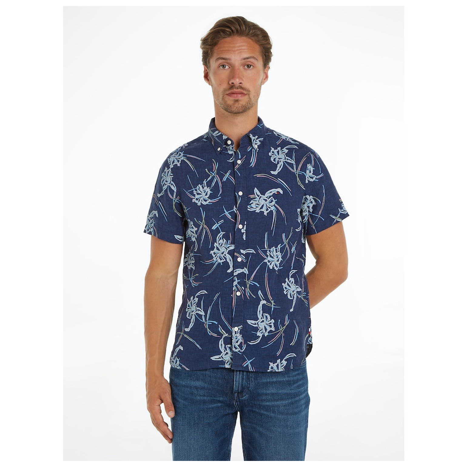 Tommy Hilfiger LI TROPICAL PRT SF SHIRT S/S
