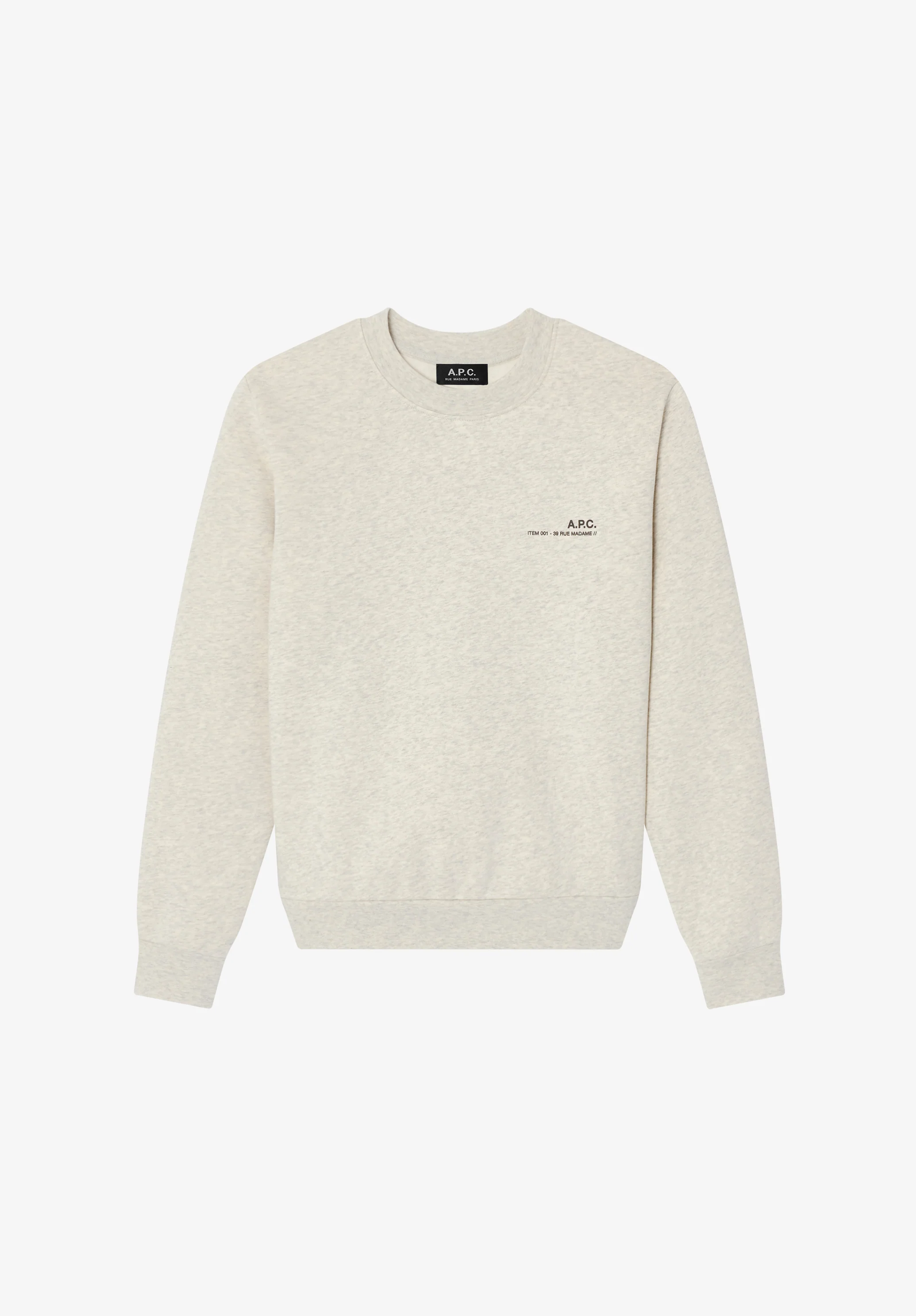 Sweat standard item unisexe - Ecru chine / marron