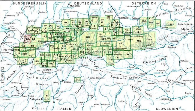 ALPENVEREIN - 2 1 ALLGAUER LECHTALER ALPEN OUEST 1 25 000