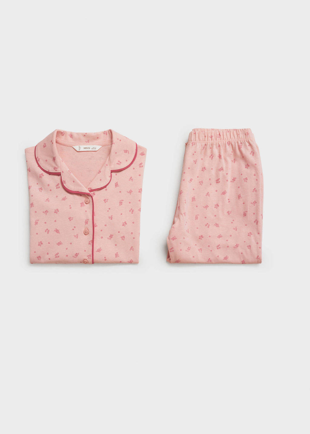 Mango Kids pyjama met all over print zalmroze