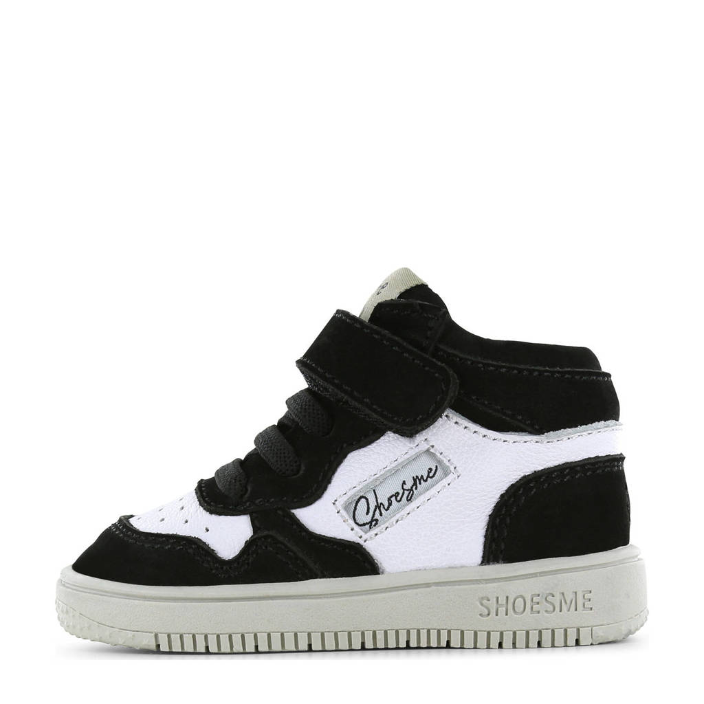 Shoesme leren sneakers zwart/wit