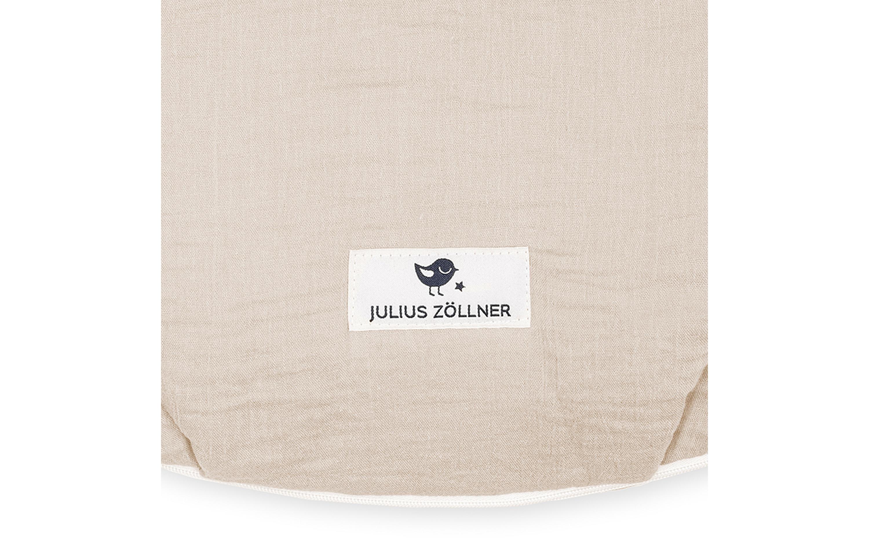 Baby-Ganzjahresschlafsack Musselin Sand Gr. 62/68Babyschlafsack mit Klimavlies und verstellbaren Trägern