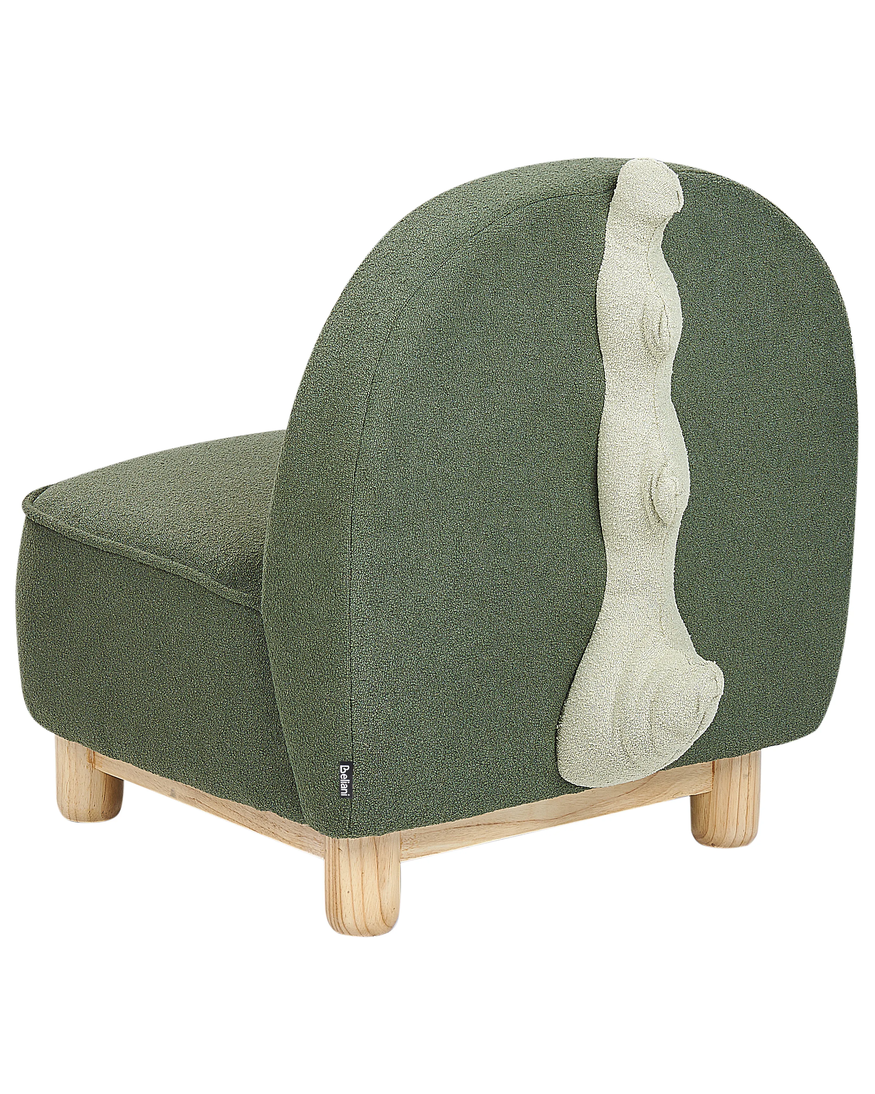 Kinderfauteuil Dinosaurus FABORG Stof Donkergroen