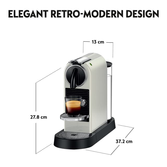 NESPRESSO® CitiZ kaffemaskine fra DeLonghi, Hvid