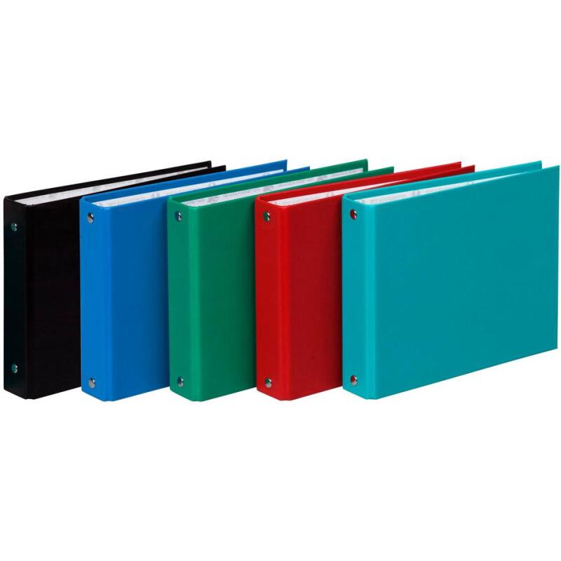 Classeur rembordé polypropylène pour fiches bristol 125x200 2 anneaux 25mm