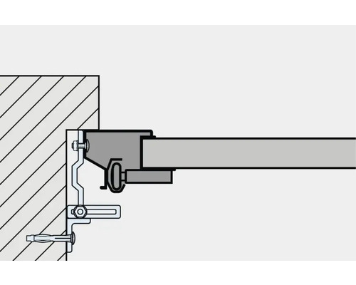 ARON Basic Garagedeur Sectionaaldeur 40 mm L-profiel Slategrain RAL 9010 Zuiver Wit 2500x2125 mm incl. Garagedeuropener, 2 x 2-kanaals handzenders, binnendrukknop IT1-1b