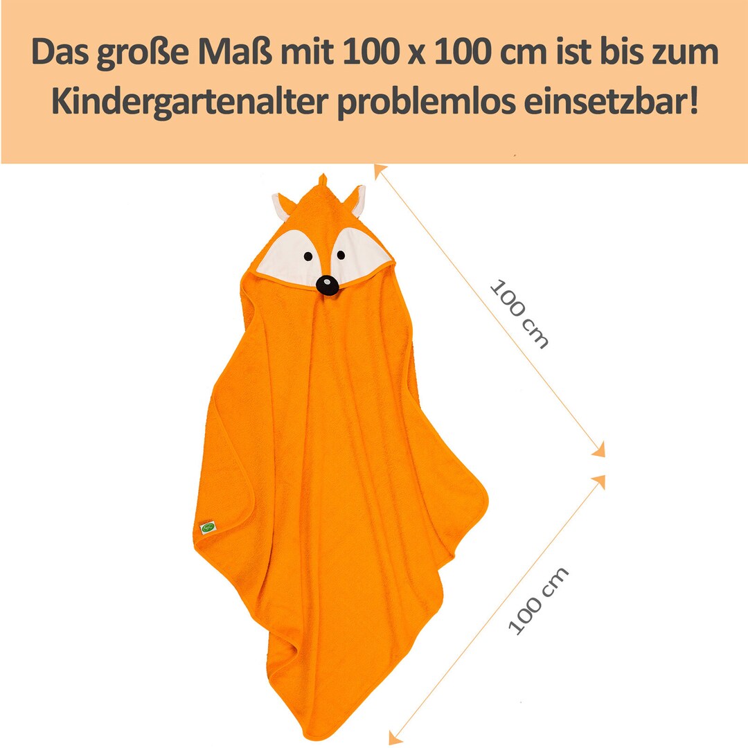 Smithy Kapuzenhandtuch FUCHS 100 x 100 cm orange