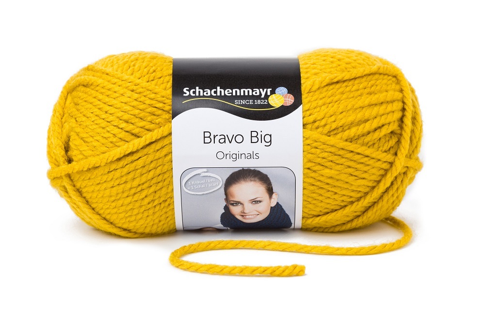 Handstrickgarn BRAVO BIG - gold - 200g