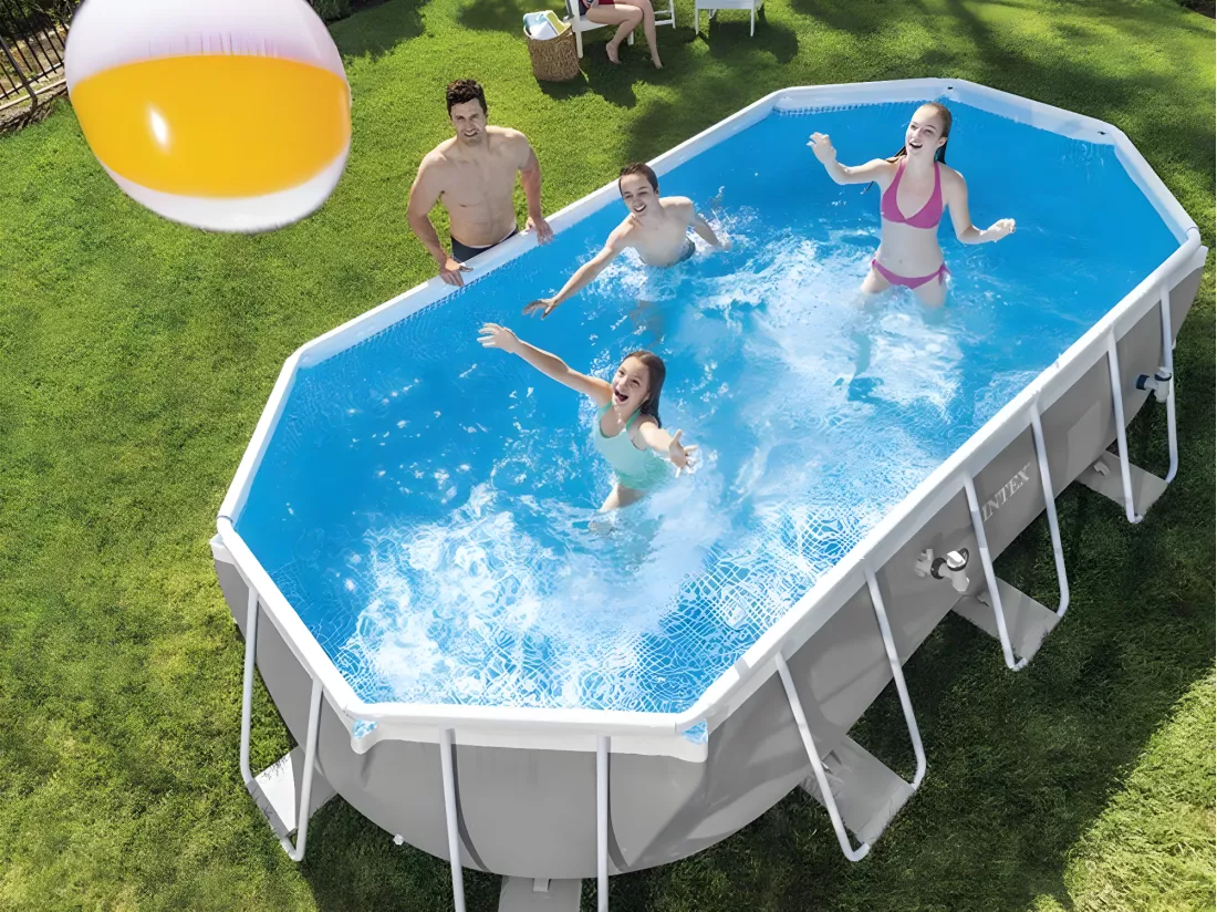 Piscine tubulaire Prism Frame ovale 5,03 x 2,74 x 1,22 m - Intex