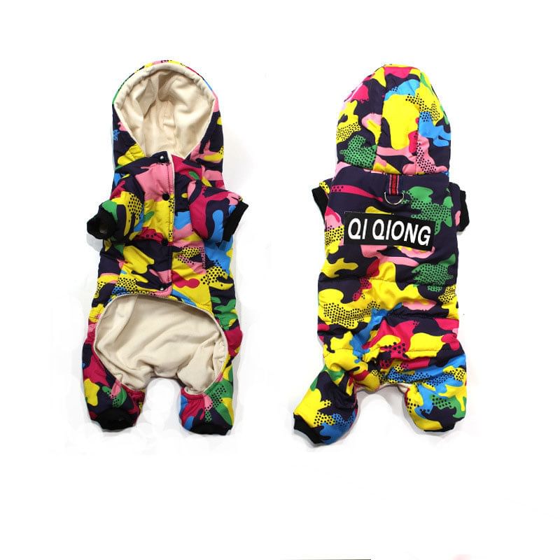 Everlupid - Camouflage Pet Overall met Letters