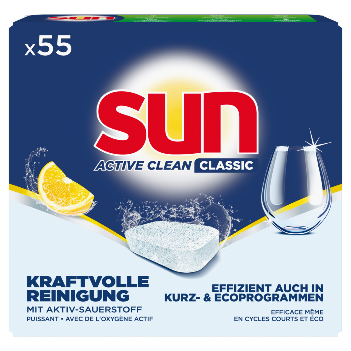 Sun Classic Active Clean Geschirrspül-Tabs Lemon