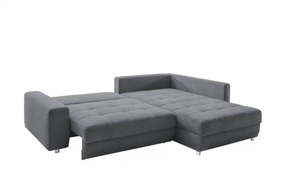 Ecksofa Arissa de Luxe Anthrazit rechts Webstoff