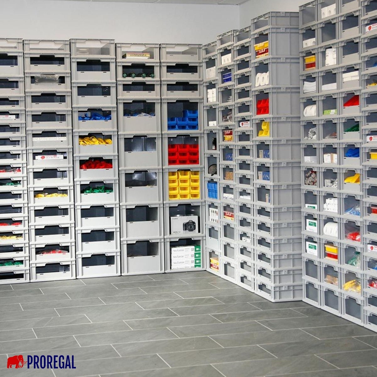 PROREGAL Eurobox NextGen Insight HxBxD 17 x 30 x 40 cm 16 liter Voorzijde Open Euro Container Transportbox