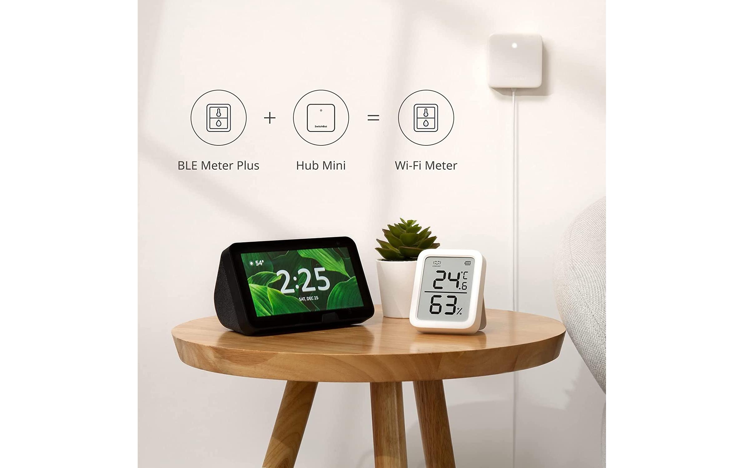 Smartes Innen-Thermometer, Weiss, BluetoothTemperatur- und Feuchtigkeitsmessgerät mit sehr hoher Genauigkeit