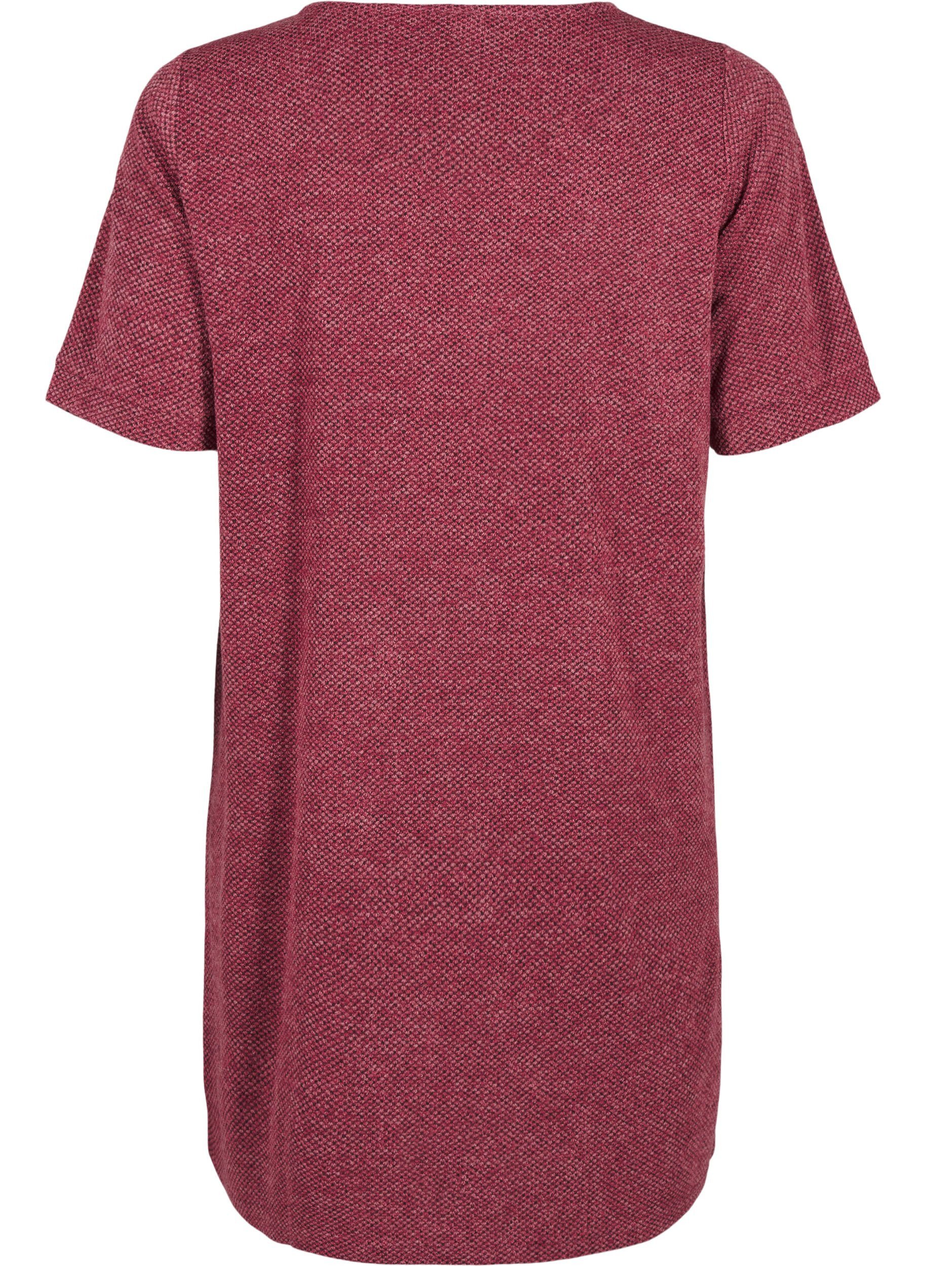 T-shirt kjole med korte ærmer