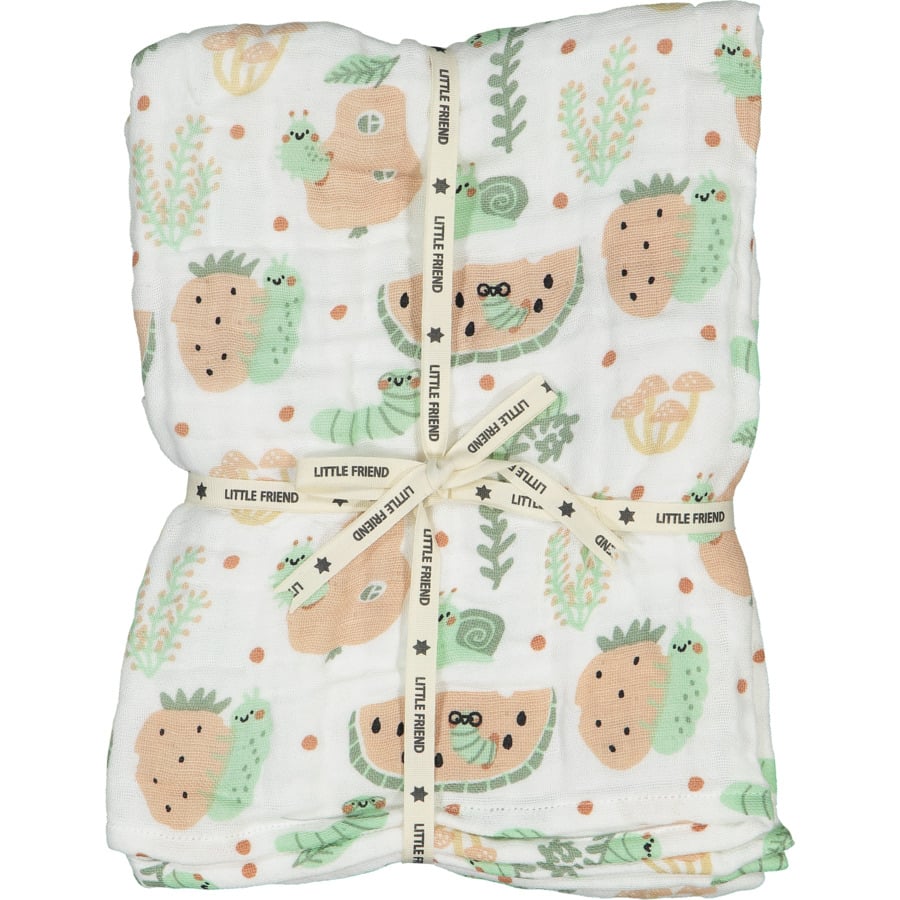 Baby-Musselintuch Blumen
