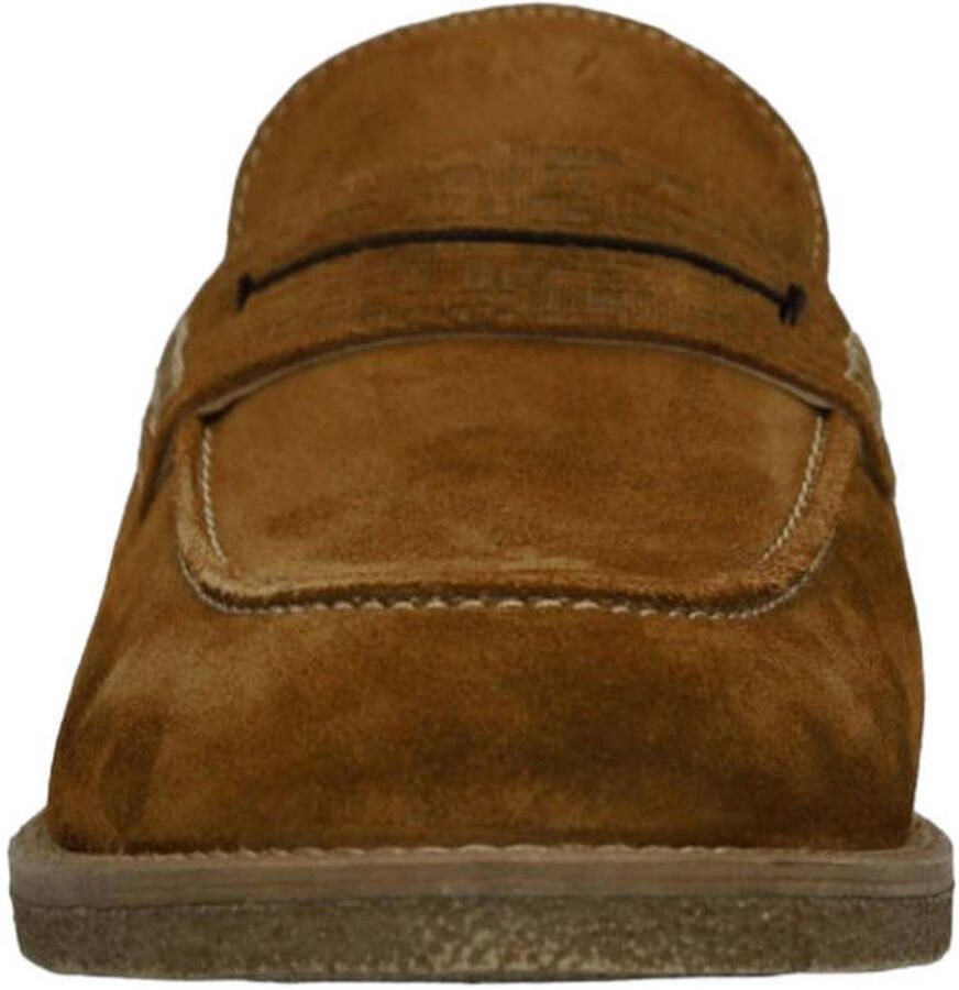 Manfield Heren Bruine suède loafers