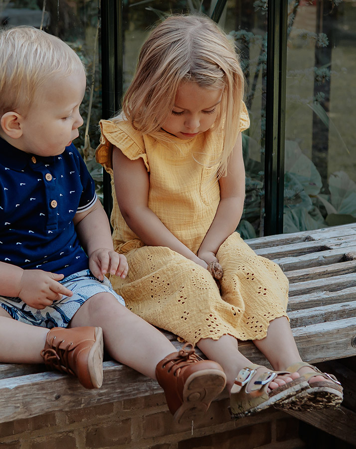 Kleid MICA mit Spitze in gelb