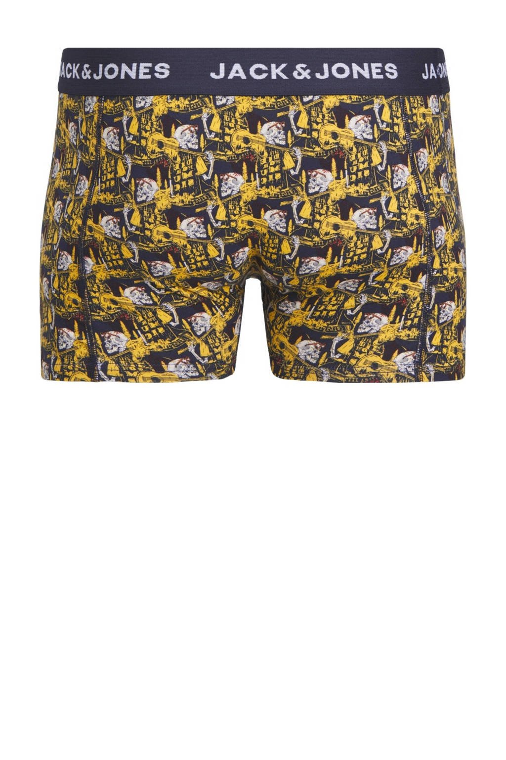 boxershort JACSKULLROCK - set van 3 donkerblauw/geel