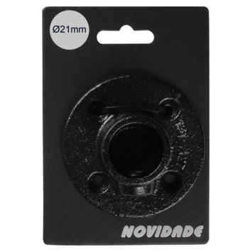 Novidade steigerbuis koppelstuk voetplaat zwart ø 21 mm