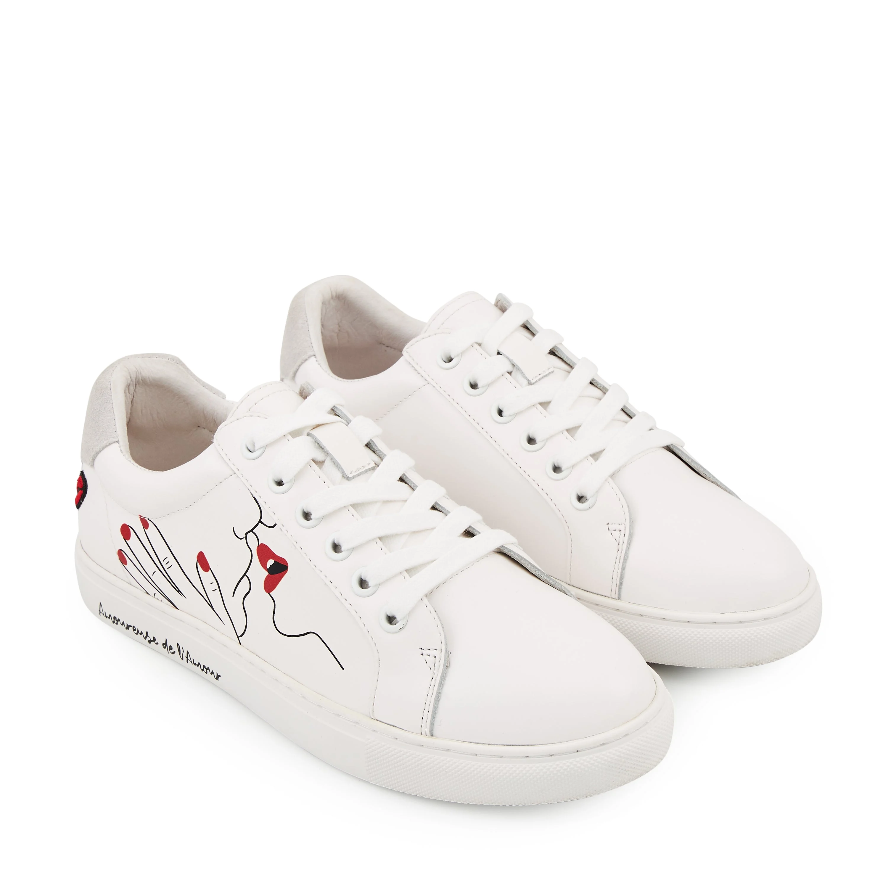 SIMONE ARTDESMAUX AMOUREUSE - Sneakers en cuir | Blanc