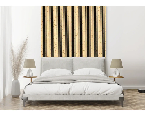 Akoestisch paneel van ruw, massief Zwitsers grenenhout, 2400 x 572 x 19 mm
