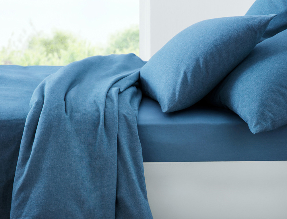 Housse de couette-Flanelle tissé-teint